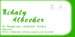 mihaly albecker business card